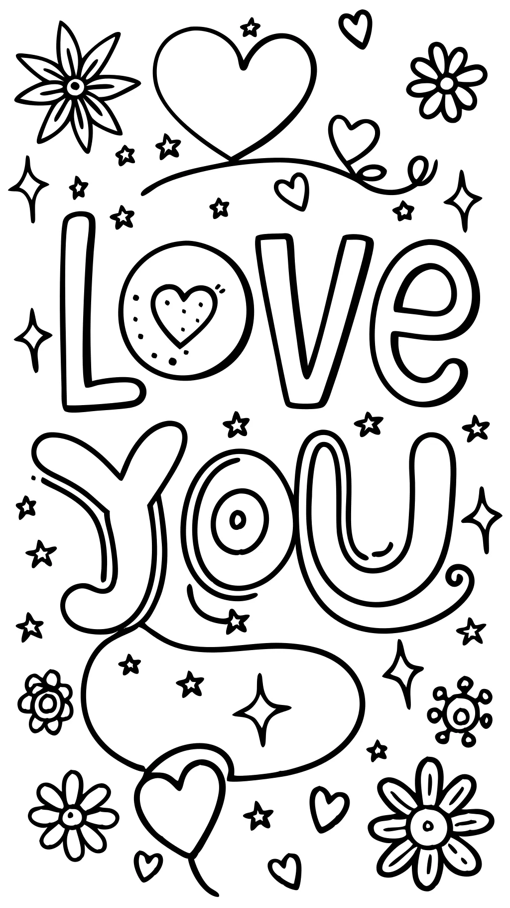 love you coloring pages